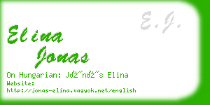elina jonas business card